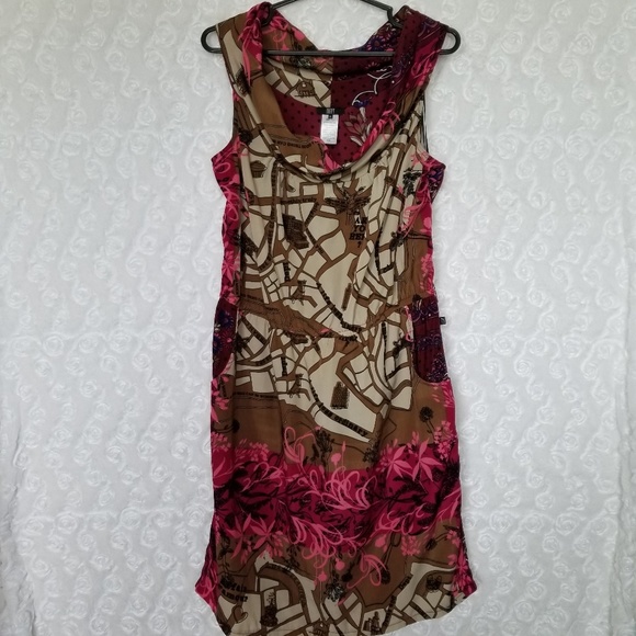 DEPT | cowl neck sleeveless dress with pockets - Picture 1 of 4
